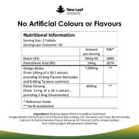 New Leaf Gingko Biloba & Korean Ginseng (120 Tablets)